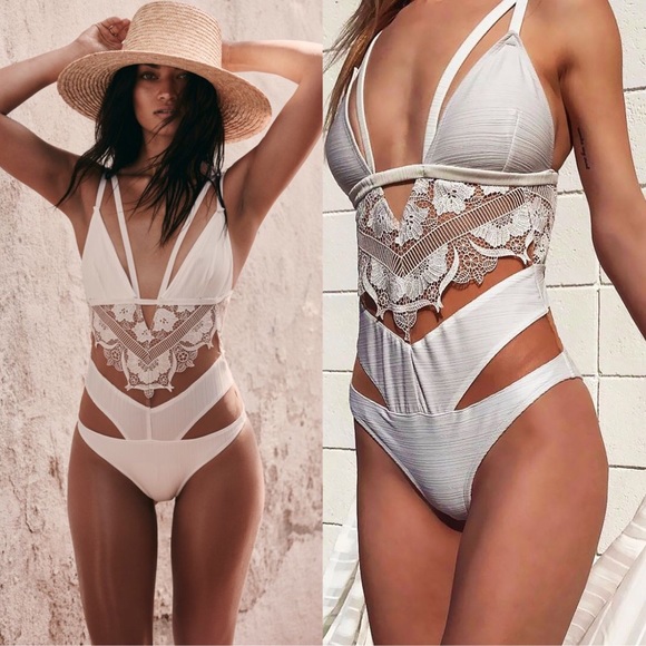 For Love And Lemons Other - For Love and Lemons Grenada Lace One Piece White